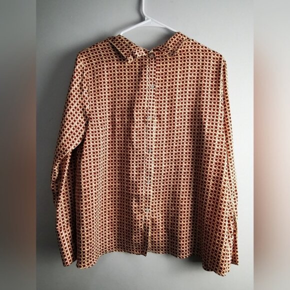 Zara Geometric Bloe size Medium Cream and red - Picture 9 of 10